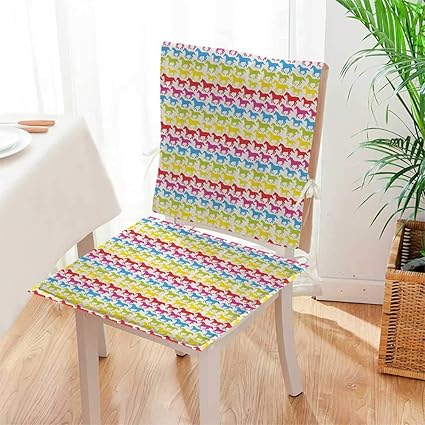 Mikihome Chair Cushion Set Of 2 Rainbow Colors Giddy Up Py