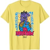 Fallout Video Game The Deathclaw Globe Illustration T-Shirt