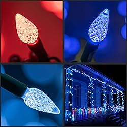 YULETIME Red White Blue One-Piece C6 LED Christmas