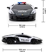 CMJ RC Cars Lamborghini Aventador LP700-4 Police 1:24 2.4GHz Lights view 3