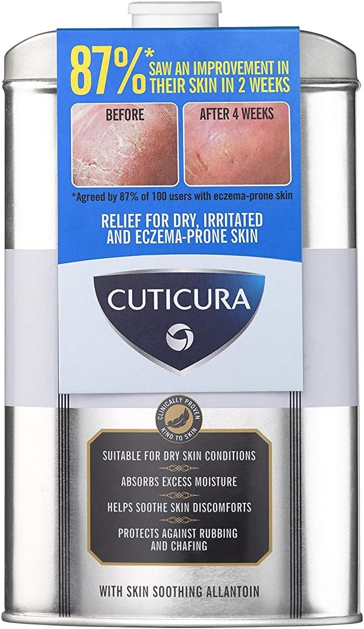 Cuticura Mildly Medicated Talcum Powder (250g) - Pack of 6, 250 g (Pack of 6)