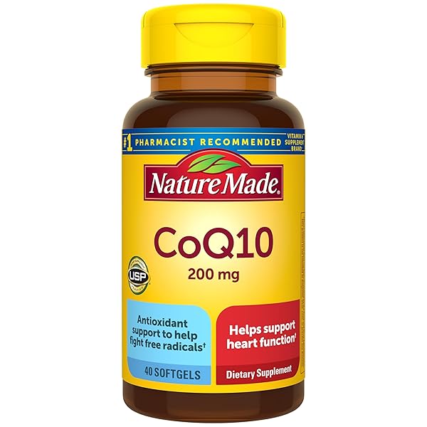 NATURE MADE COQ10 200MG SOFTGELS, DIETARY SUPPLEMENT FOR HEART HEALTH SUPPORT, 40 SOFTGELS, 40 DAY SUPPLY