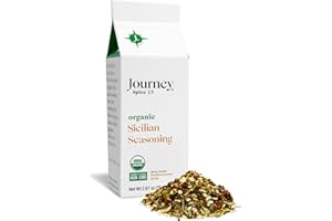 Organic Sicilian Seasoning by Journey Spice Co. | Salt-Free, Sugar-Free, Non-GMO | Natural Mediterranean Italian Spice Herb Blend for Pasta, Veggies, Meat, Salad, and More. | 2.67 oz. | Resealable/Reusable Cap