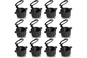 Mapleza 12PCS Racing Gas Can Replacement 3045 Vent Caps for 3/5/5.5 Gallon VP fuel Jug, Black Top Hat- Plastic, 24mm