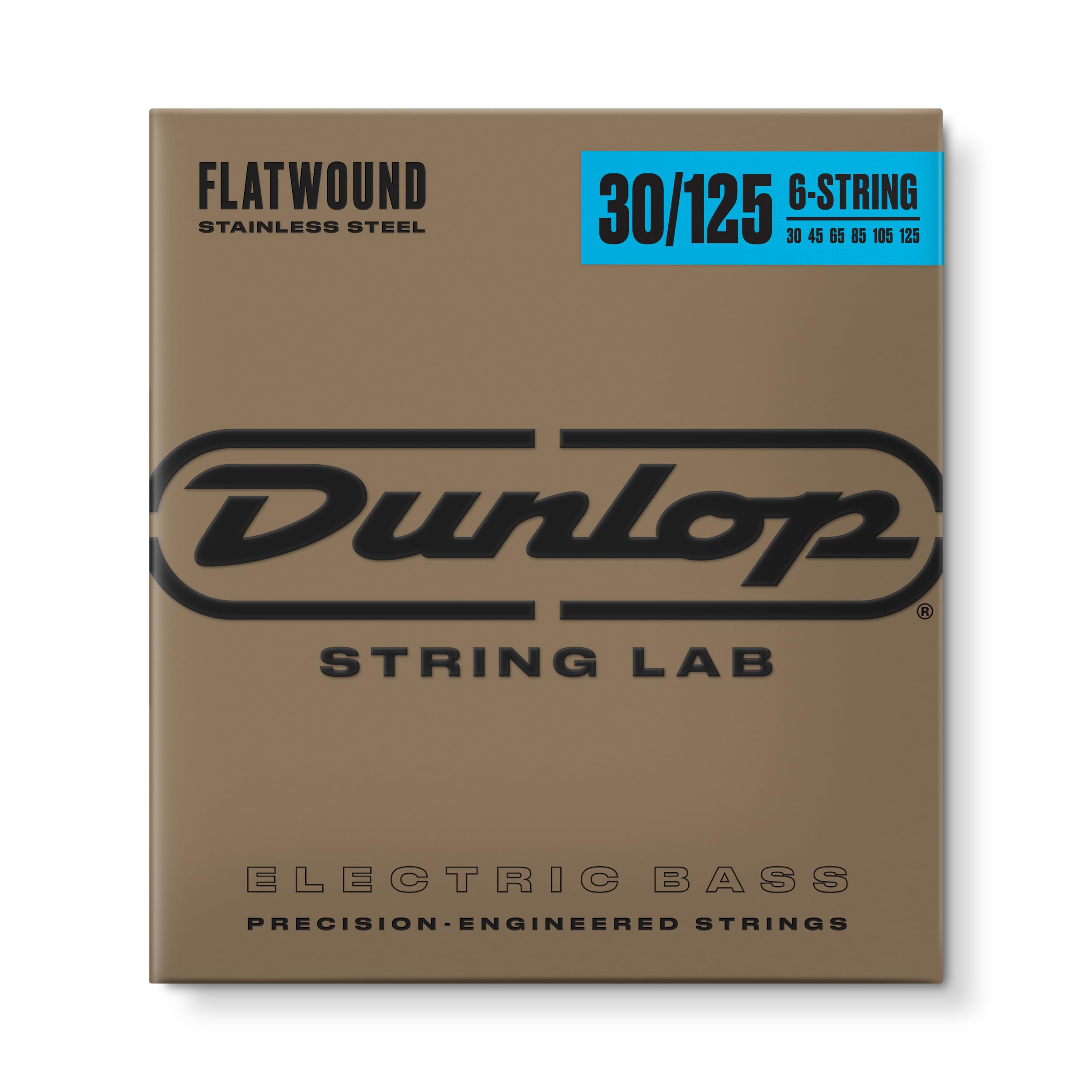 JIM DUNLOP Stainless Steel Flatwound Bass Strings 30-125 | 6-String