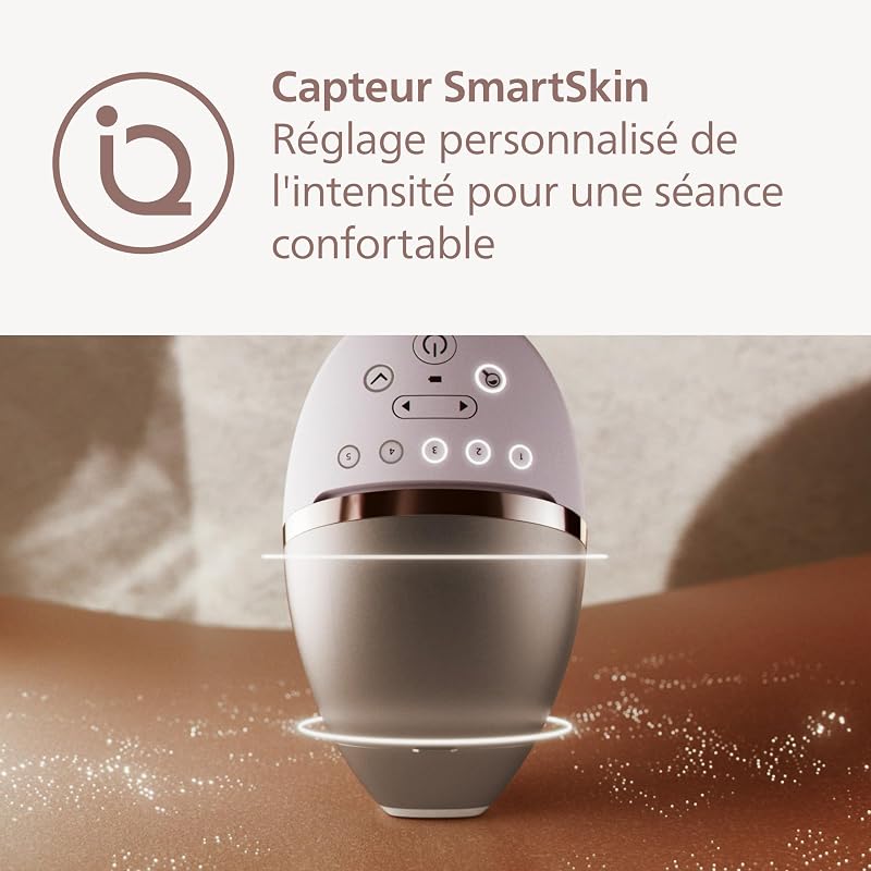 Lumea série 8000, Épilateur à lumière pulsée, alternative à l'épilation laser, technologie SenseIQ, 4 accessoires pour le corps, le visage, le maillot et les aisselles, modèle BRI948/00