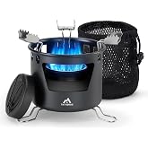 THTYBROS Alcohol Stove Set with Foldable Stand Camping Stove | 40+ Min Steady Burn, Ultralight 0.28lb, Backpacking Stove for Camping, Hiking, Survival, Climbing