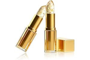 Coellyo Truetone PH Adjusting Lipstick, Colour Changing PH Lipstick Clear To Pink with Gold Foil, Moisturizing Long Lasting L