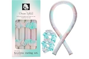 CANERO Satin Heatless Curling Set - Hair Rollers for Heatless Curls Heatless Hair Curlers & Hot Rollers Hair Curlers to Sleep in Heatless Curling Rod Headband Heatless Curler （Dream Nebula）