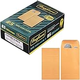 Bonfasvo 500 Pack #5 Brown coin envelope 3.125 x 5.5 inches Kraft Envelopes Classic Small Parts Envelopes with Self Adhesive Gummed Flap for Coins Cash Credit Cards Seeds