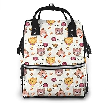 KKLDOGS Wickeltasche / Wickeltasche mit Katzen-Motiv, wasserdicht