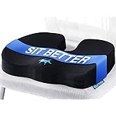 QUTOOL Seat Cushion for Office Chair – Memory Foam Chair Cushion for Long Hours of Sitting, Non-Slip Seat Pad for Desk & Home