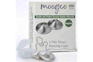 The Original Silver Nursing Cups - 925k Nipple Cups - Nipple Shield for Nursing Newborn - Silver Nipple Covers Breastfeeding