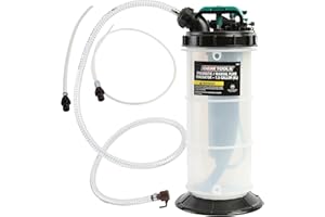 OEMTOOLS 24937 Pneumatic/Manual Fluid Extractor, 1.5 Gallon (6L) Oil Extractor Pump, For Coolant, Transmission, and Power Steering Fluid, 2 Dipstick Adapters, 5ft Hose
