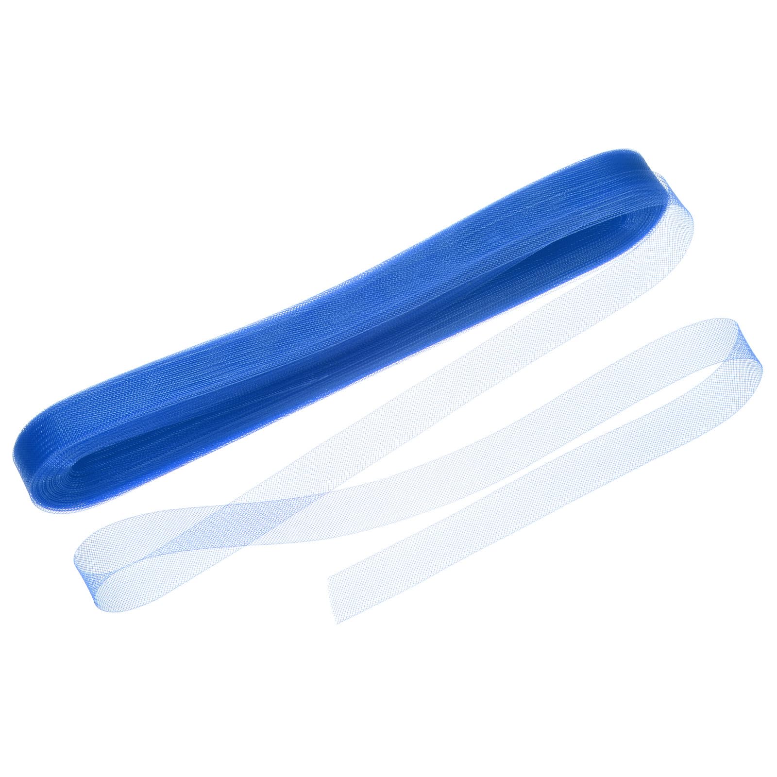 M METERXITY Stiff Horsehair Braid 1 Inch Wide 25 Yards Soft Polyester Horsehair Braid Roll for Wedding Dress/Dance Formal Dress Accessories/Skirt Boning Sewing Shaping [Sky Blue]