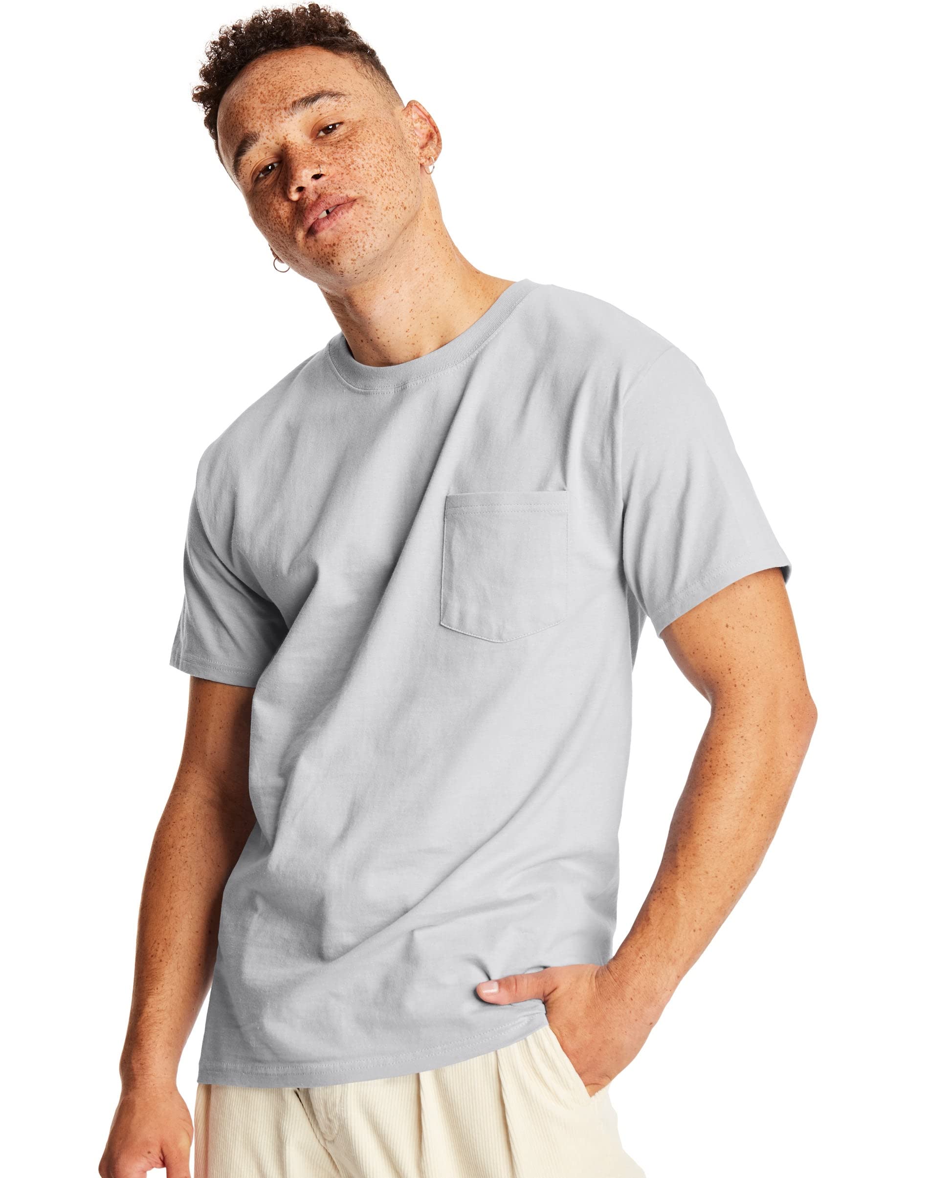 Hanes Men's Short-Sleeve Beefy T-Shirt with Pocket