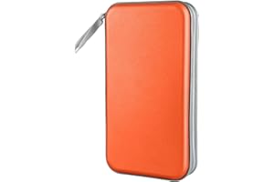 CD Case, Siveit DVD Case Holder 96 Capacity Hard Plastic CD DVD Disc Cases Storage Binder Wallet for Car Home Office Travel (
