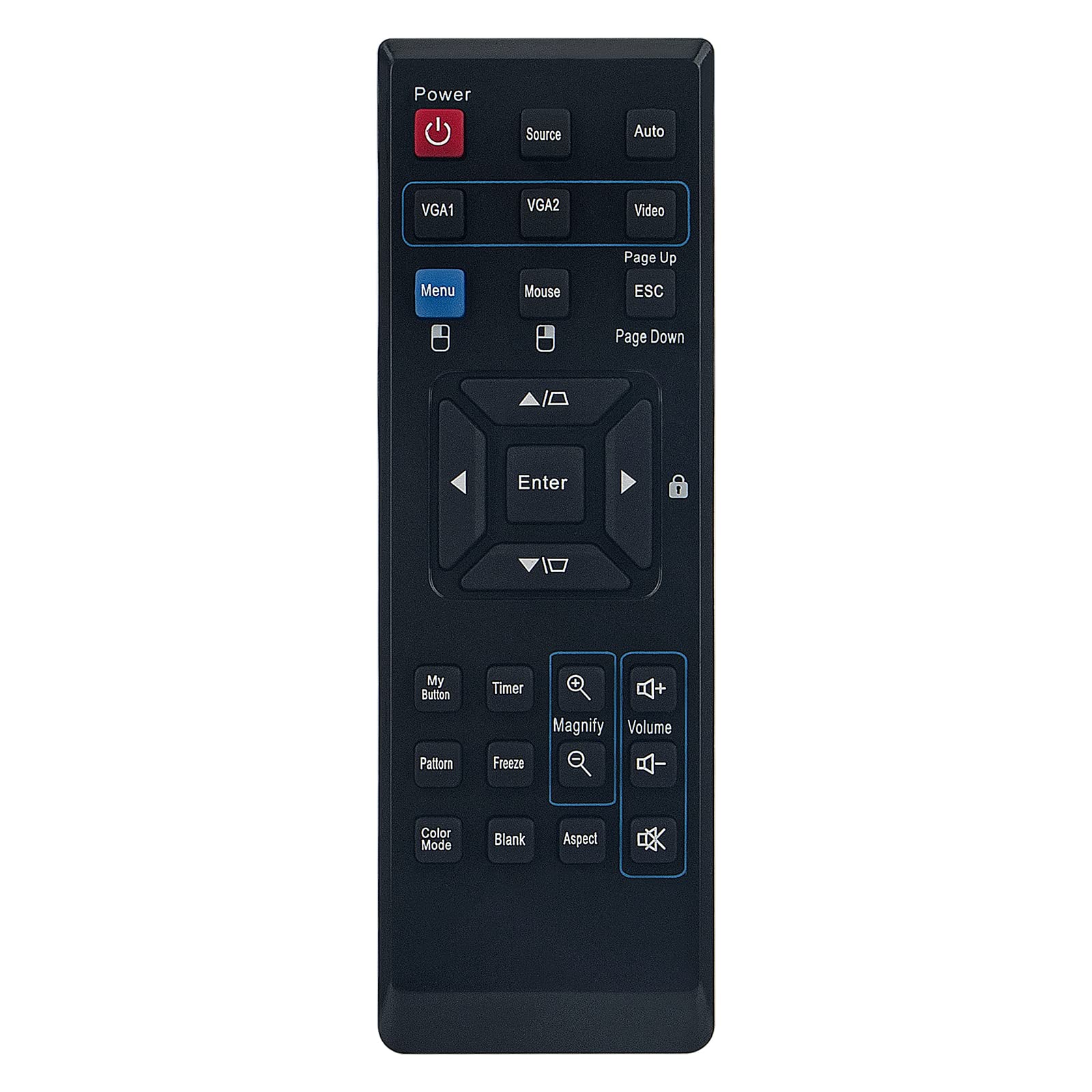 VINABTY Replacement Remote Control fit for ViewSonic Projector PJD5221 PJD5133 PJD5353 PJD5233 PJD5523W VS14112 VS14114 VS13870 PJD5123 PJD5223 VS14116 VS13869