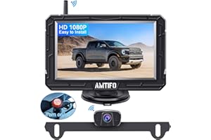 Wireless Backup Camera Truck Hitch Trailer - Easy Install Digital Stable Signal HD 1080P Car Rear View Camera with 4.3 Inch Monitor System Super Night Vision - AMTIFO A18