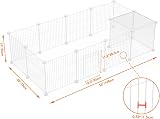HOMIDEC Pet Playpen 14 Panels DIY Encrypted Mesh Fence 140x70x35CM view 5