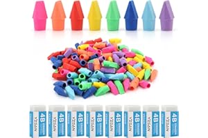YISAN Cap Erasers for Pencils,Top Eraser & White Eraser Set, 80+8PCS Eraser Set,71334