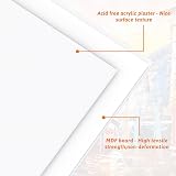 Koncci Canvas for Painting Set of 10 20x20cm 20x25cm A4 Cotton Acid-Free view 5