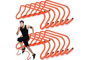 Wettarn 12 Pcs 9" Speed Training Agility Hurdles for Athletes Reliable Training Hurdle Plyometric All Purpose Practice Equipment for Soccer Basketball Football