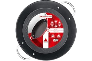 MAGEFESA Prisma 13.4-Inch Stainless Steel Paella pan, Triple Layer Non-Stick, Compatible with All Types of Stovetops Includin