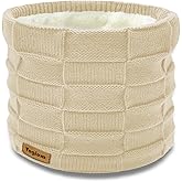 Vogium Adults Knit Thermal Neck Warmer Gaiter | Windproof Fleece-Lined Face Mask | Unisex Winter Scarf for Work & Ski Gear