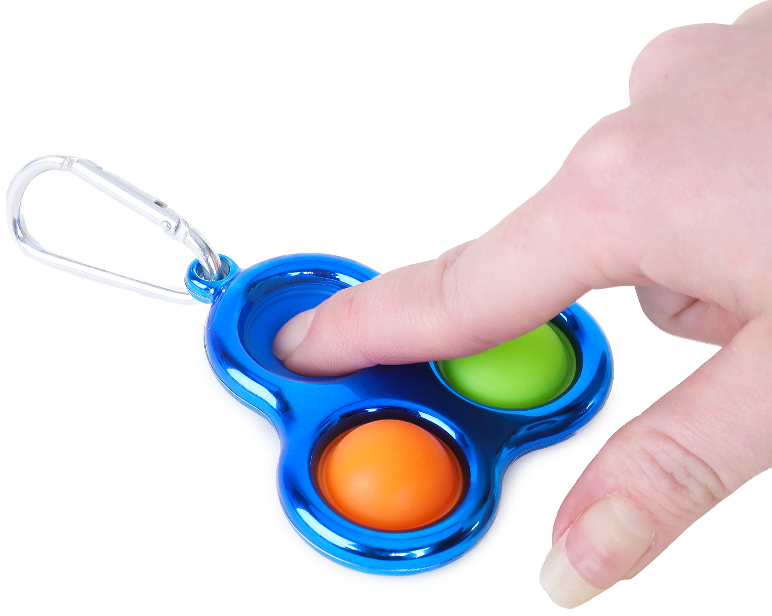 Toyland® Push Bubble Pop Bubble Sensory Fidget Toy - Lots To Choose From (Blue Keychain)