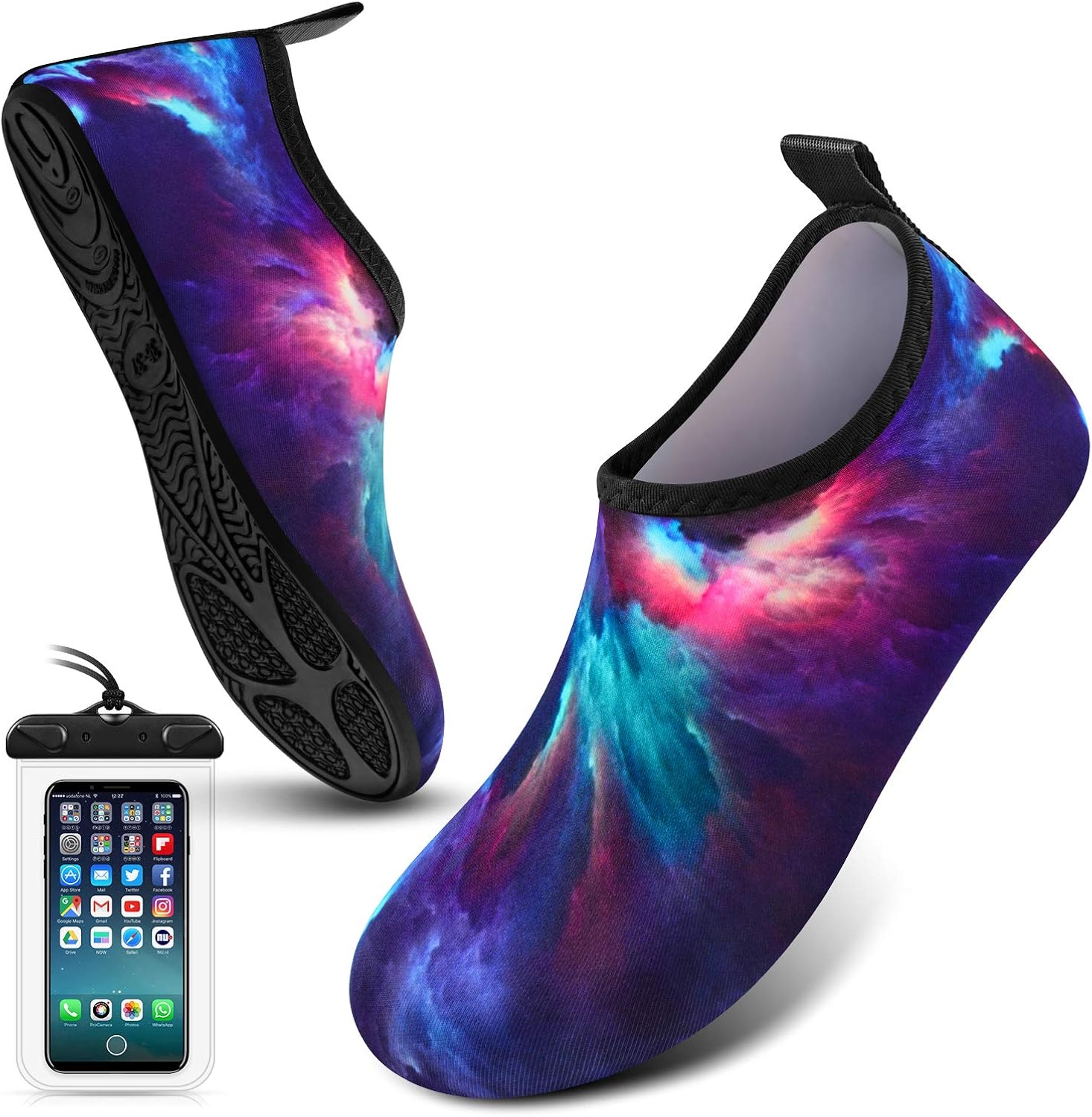  | EOMTAM Water Shoes for Women and Men, Water Socks for Women Barefoot Quick-Dry Aqua Yoga Socks, Slip-on for Outdoor Beach Swim Sports Yoga Snorkeling | Water Shoes