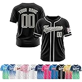 Custom Baseball Jersey Stitched Printed Personalized Team Shirts Uniform for Men Women Boys Customize Name Number Logo