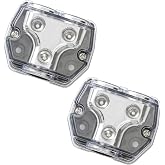 Tallew 2 Pcs 0 Gauge 2way Ground Distribution Way Amp Block | 0 Gauge in and out, Ground Block Splitter for Amp, Clear Cover Terminals, Car Boat Audio Power Wiring