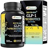 Best Naturals Day-to-Day GLP-1 + Probiotics Supplements 90 Veg Capsules - Made with Akkermansia, Chromium, Berberine, Cinnamon & Prebiotics.