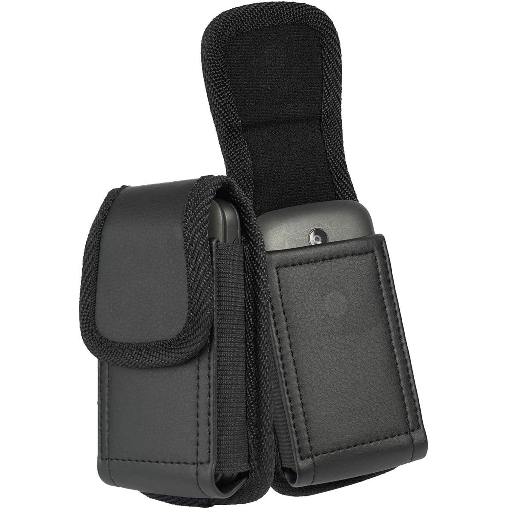 Flip Phone Case,with Belt Loop Clip Magnetic Closure Leather Wallet Case for Alcatel Go,TCL Flip 3, Blu Cingular Flex 2,Consumer Cellular IRIS, Nokia 2720 2760 2780,Leather