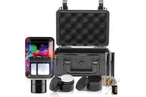 Kyrgyzst Smell Proof Box - ABS Plastic Storage Container with Lock - Smell Proof Containers, Smell Proof Lock Box with & Fun Stickers & robust, Odor Proof Box Suit for Travel Camping(Multicolored)