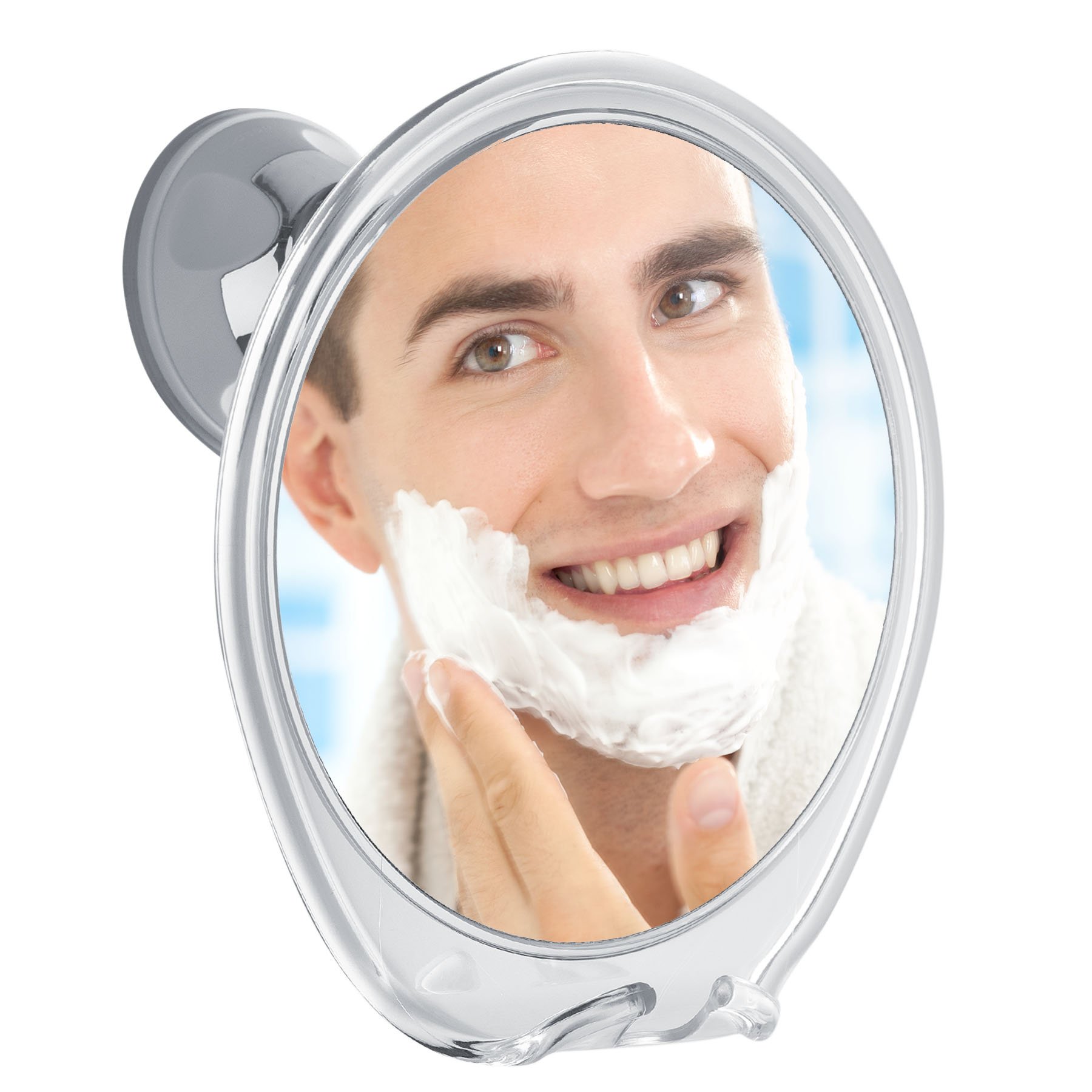 5X Magnifying Fogless Shower Mirror with Razor Hook for Anti Fog
