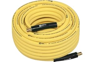 WYNNsky Hybrid Air Hose 3/8 in X 100ft, 1/4"MNPT Fittings, 300 PSI Max Working Pressure,Non-Kinking, Lightweight, Flexible In
