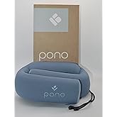 Pono Neck Cradle Travel Pillow (Patented): Memory Foam, Ergonomic 360° Adjustable Support, Prevents Head Nods. Infinity Shape Fits All Adults. Foldable Design for Easy Portability (Ocean Mist)