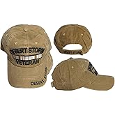 Trade Winds Desert Storm Veteran Ribbon Khaki Tan Cotton Adjustable Embroidered Cap Hat - Licensed