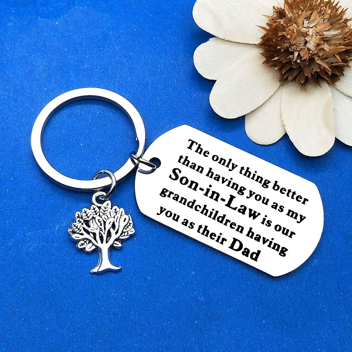 Son-in-Law Gift Son in Law Keychain The Only Thing Better Than Having You As Son-in-Law is Our Grandchildren Having You As Dad Christmas Birthday Wedding Gift Son in Law Keyring Gift - Image 5