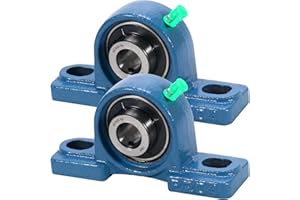 HYFTJYZ UCP202-10 Pillow Block Bearing,5/8" Bore Mounted Pillow Bearing Cast Iron Base -Self Aligning Chrome Bearing,2 Pcs
