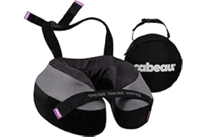 Cabeau Travel Neck Pillows for Airplanes – The Neck’s Evolution, TNE S3 – Supportive Memory Foam Design for Long Haul Flights – Attachable Seat Straps and 360° Support (Berlin Grey)