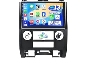 JERQRY for Ford Escape 2008-2012 Car Stereo – Android 13, 4-Core + 64GB, 9" Touch Screen with GPS Navigation, WiFi, SWC, Wireless CarPlay & Android Auto