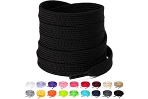 Olukssck 2/5" Flat Shoe Laces for Sneakers 29 Colors Shoelaces in 28" - 72"