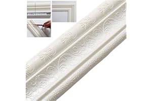 YTCPMHEA 2022 New 3D Wall Edging Self-Adhesive Environmental Protection 3D Wall Edging Strip, Flexible Wall Borders Frame Peel and Stick Trim Molding, Waterproof Wall Edging Strip for Home 91 × 3.15inch