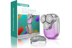 VOYOR Electric Razors for Women 3D Floating Blade Shaver for Women, Electric Shaver for Legs Bikini and Body Facial Hair Remover Women's Shavers Waterproof Women's Grooming ES310 (Purple)