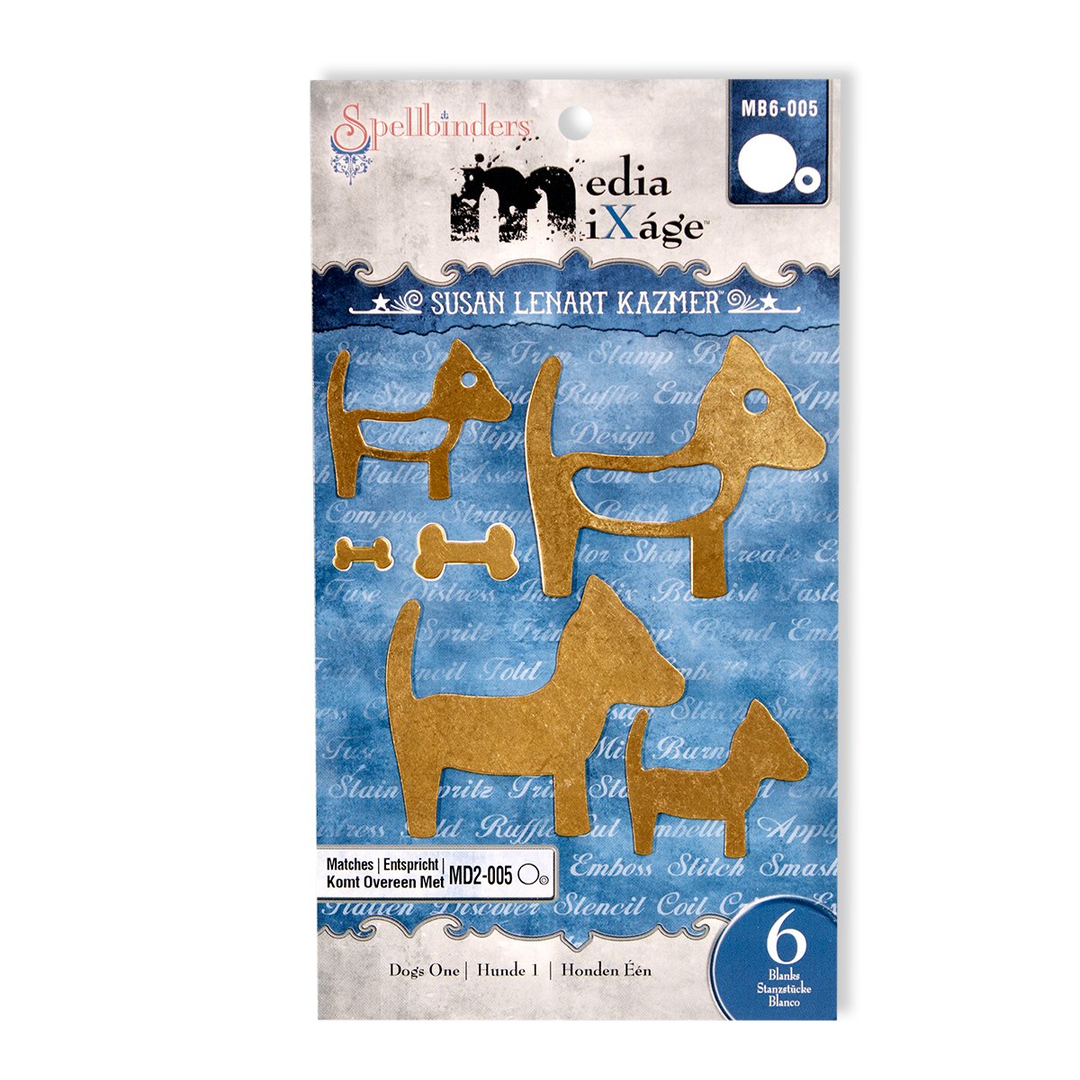 Blanks Spellbinder Paper Arts Dogs One Die Template