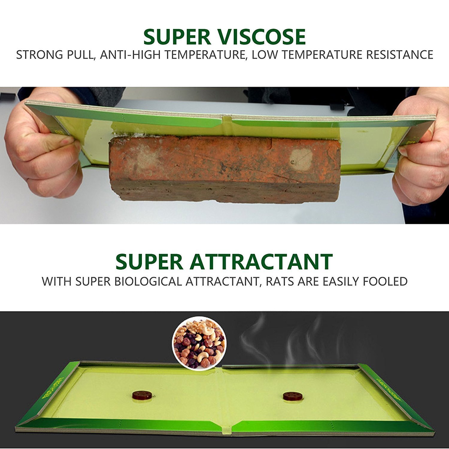 Mouse Glue Trap Sticky Boards Peanut Butter Scented Mice Rat Traps with Professional Strength Glue Kid Pet Safe Easy to Use Best Eco-Friendly Traps Rodents Cockroaches Bugs Ants Spiders (6 Pack)