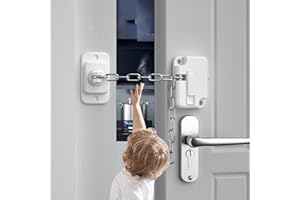 KIZZHISI Cabinet Locks for Babies (2 Pack), Heavy Refrigerator Lock, for Fridge, Cabinets, Drawers, Dishwasher, Toilet, Window and Child Locks for Cabinets, Strong non-marking Adhesive No Drilling